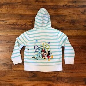 Girls Disney 2019 Hooded Hoodie Jacket Coat 
Walt Disney World Graphic Stripe